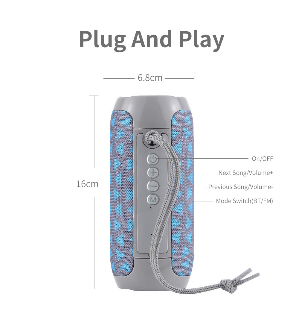 Bluetooth Speaker T&G TG117 Portable TWS Sound Box Waterproof Loudspeaker Outdoor Stereo Surround Speakers Support TF FM Radio