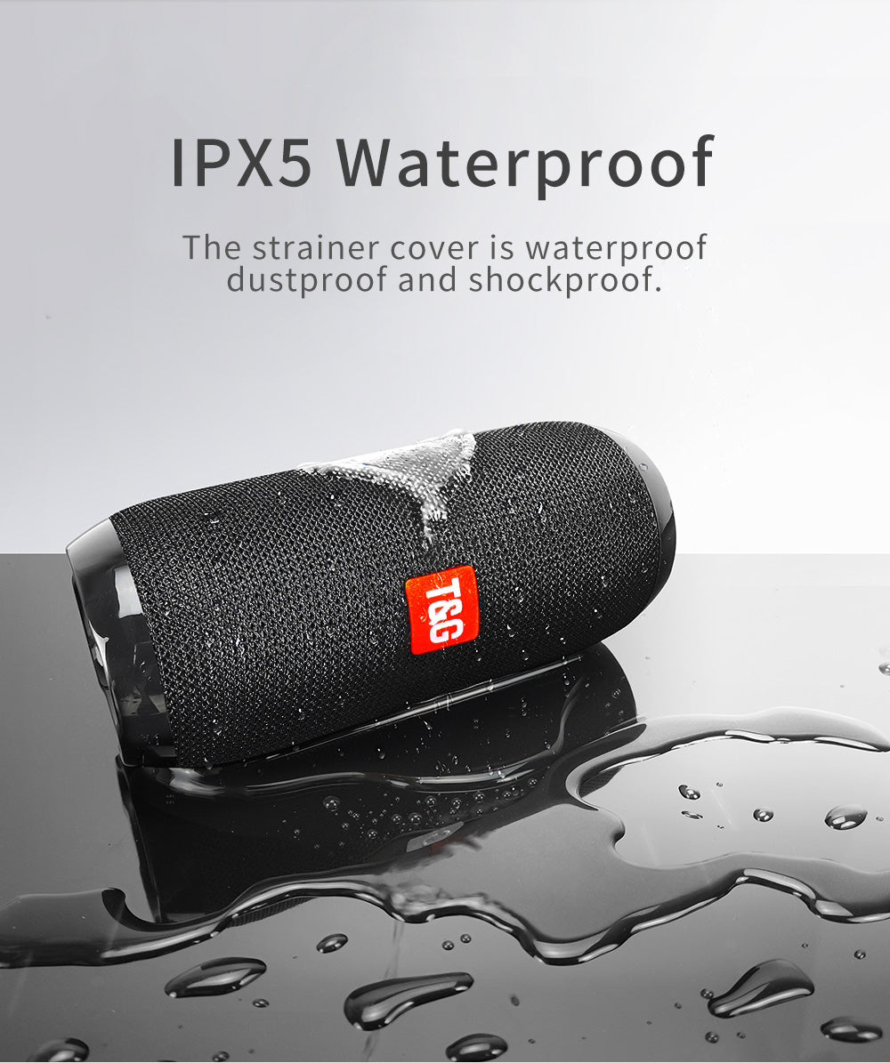Bluetooth Speaker T&G TG117 Portable TWS Sound Box Waterproof Loudspeaker Outdoor Stereo Surround Speakers Support TF FM Radio